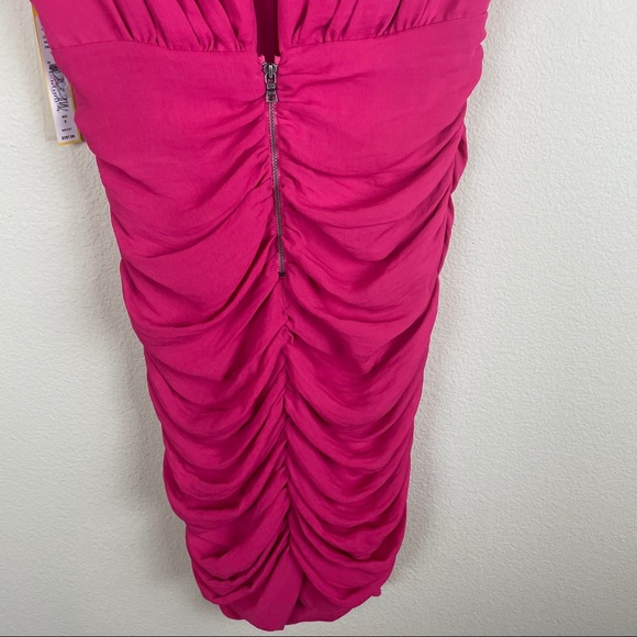 ALICE + OLIVIA Strawberry Ruche Nanette Dress NWT - Picture 8 of 14